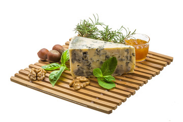 Dor blue cheese with herbs, nuts and honey
