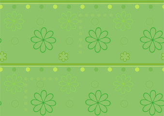 The vector green flower background