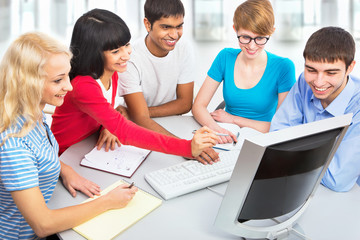 Obraz premium Young students