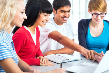 Group of young students