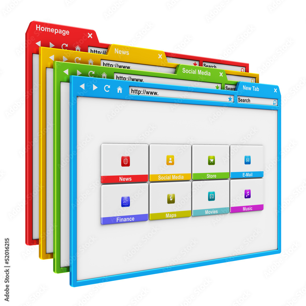 Poster web site design and internet concept