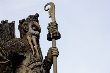 Stone Carving Chinese Art in Pho Temple of Thailand