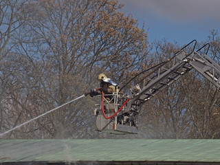 fireman on crane