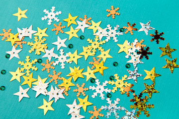 Decorative stars and snowflakes