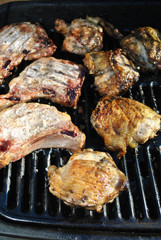 Grilling Pork Chops and Chicken