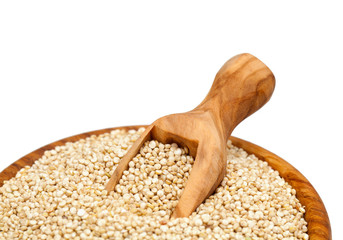 quinoa in a wooden scoop