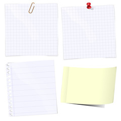 collage sammlung zettel pin notizzettel