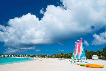 Catamarans at tropical beach