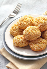 Homemade sweet cookies with sesame seeds