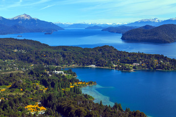 Fototapeta na wymiar View from Mount Campanario, Bariloche, Patagonia, Argentina