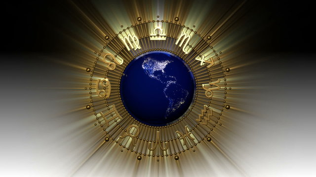 Golden Astrology Zodiac Signs and Planet Earth