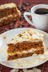 Carrot cake and coffee
