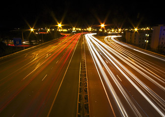 Fototapeta na wymiar Freeway at Night