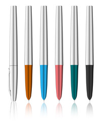 Colorful metallic ball pens
