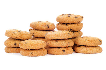 A stack of chocolate chip cookies