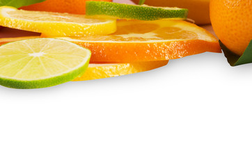 Fototapeta na wymiar Citrus sliced fruit
