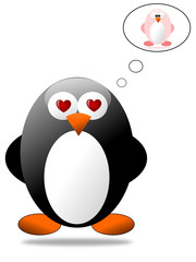 Penguin in love