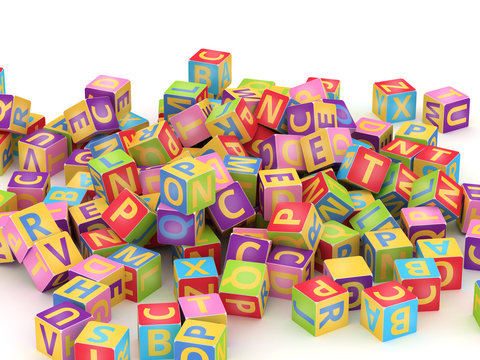 ABC cube pile