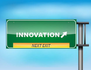 Highway sign with "Innovation" text