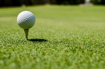 Golf ball on tee