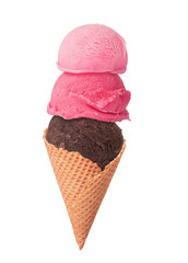 Ice cream, isolated on white background