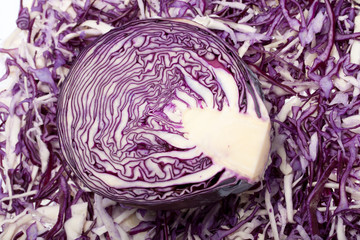 Obraz premium White and Red Cabbage