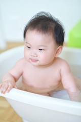 baby in bath