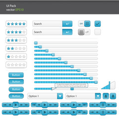 UI elements set and web user interface kit