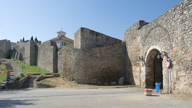 Upper Gate Of Samoil Castle In Ohrid, Republic Of Macedonia