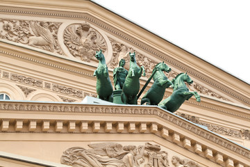 Obraz premium Bolshoi Theatre in Moscow. Detail of the building.