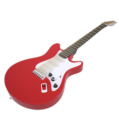 Fototapeta na wymiar Red electric guitar