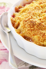 Rhubarb crumble