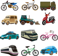 Naklejka premium set of transport icons