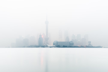 Fototapeta premium Panoramę Szanghaju