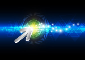 arrow cursor point hi-tech button