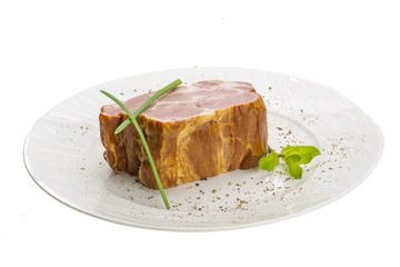 Bacon with vegetables