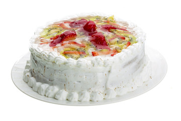 Cream cake with strawberry
