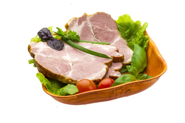 Bacon with vegetables