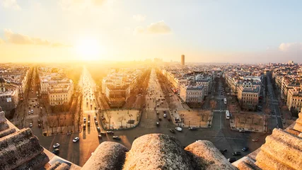Foto op Canvas Arc de Triomphe Parijs Frankrijk © Beboy