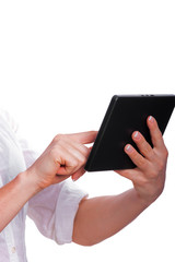 tablet in hands