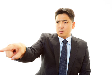 怒るビジネスマン