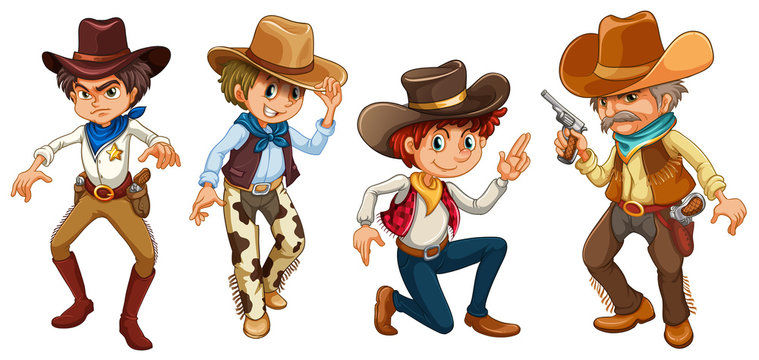 Four cowboys