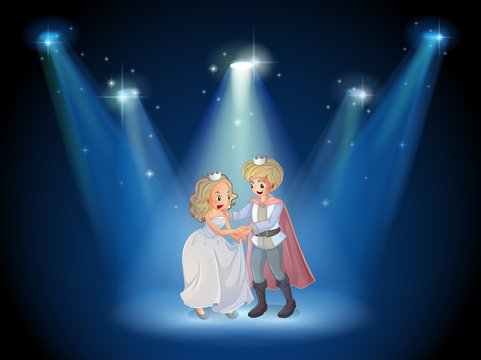 A Stage With A Prince And A Princess