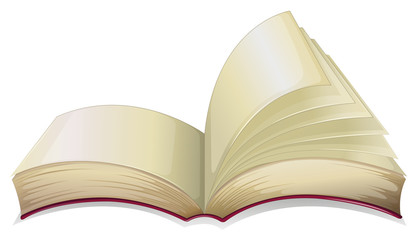 An empty open book