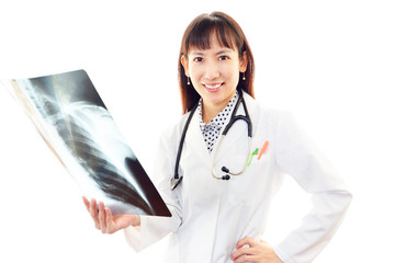 仕事中の女医