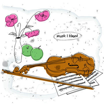 still life with a violin