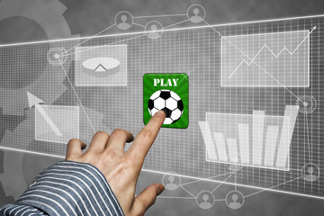 Tochscreen mit Fußball App