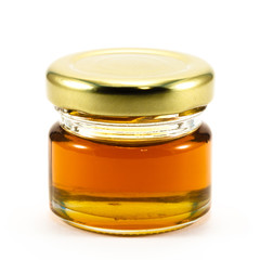 Honey in the bottle glass