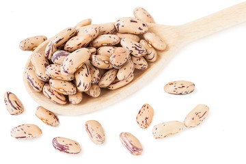 Beans on white background