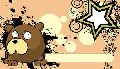 teddy bear ball cartoon background8